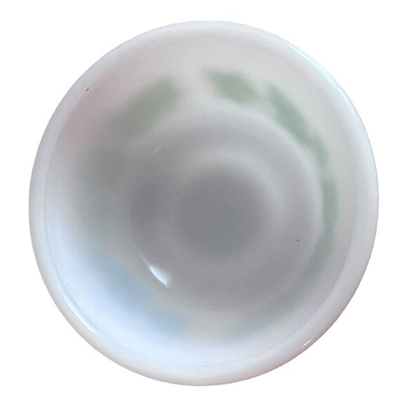 Vintage Hazel Atlas Ivy Green Leaf Mixing Serving Bowl Glass Kitchen 5" - Picture 5 of 8